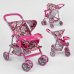 Візочок для ляльок 9304 BW-T (4) літня, 3 види, діаметр коліс 10 см, в коробці, ВИДАЄТЬСЯ ТІЛЬКИ МІКС ВИДІВ