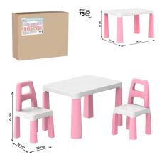 гр Дитячий стіл з двома стільцями 0457 (1) “Technok Toys“, заокруглені кути, ніжки зі вставками, 2 стільця, в коробці