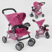 Візочок для ляльок 9304 BW-T (4) літня, 3 види, діаметр коліс 10 см, в коробці, ВИДАЄТЬСЯ ТІЛЬКИ МІКС ВИДІВ