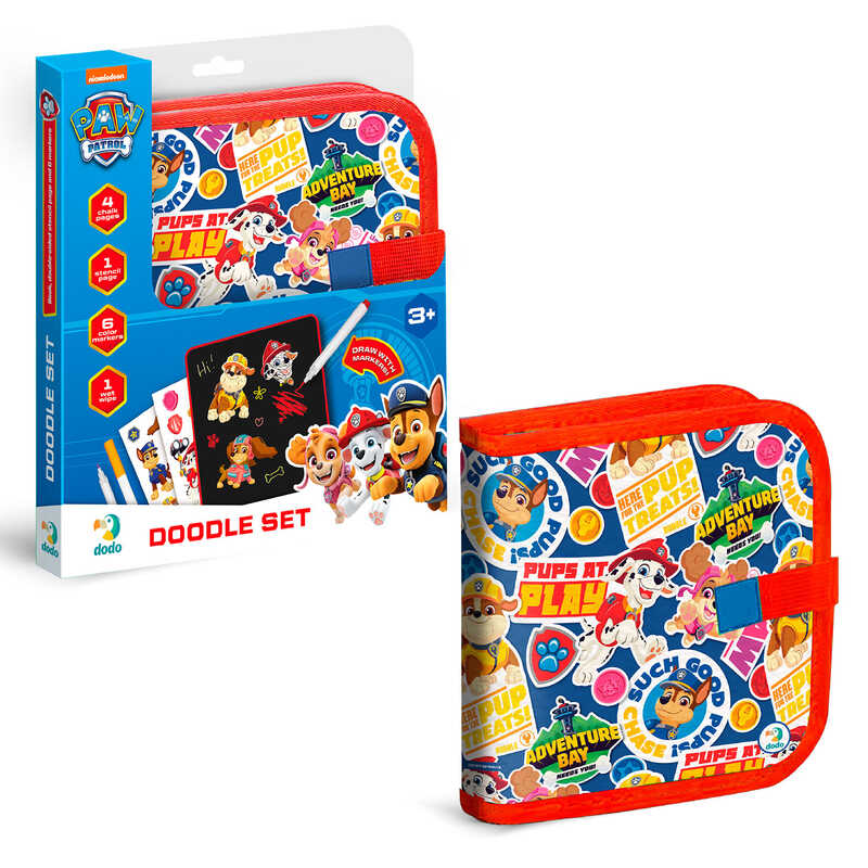 гр Дорожній набір для малювання “Paw Patrol“ 200518 (30) “DoDo“,  6 маркерів “пиши-витирай“