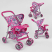 Візочок для ляльок 9304 BW-T (4) літня, 3 види, діаметр коліс 10 см, в коробці, ВИДАЄТЬСЯ ТІЛЬКИ МІКС ВИДІВ