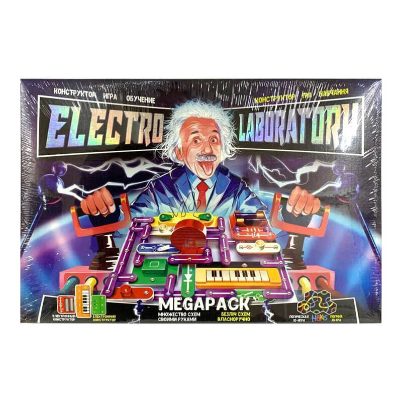 гр Електронний конструктор “Electro Laboratory. Megapack“ Elab-01-04 (4) “Danko Toys“, ОПИС УКР/РОС. МОВАМИ