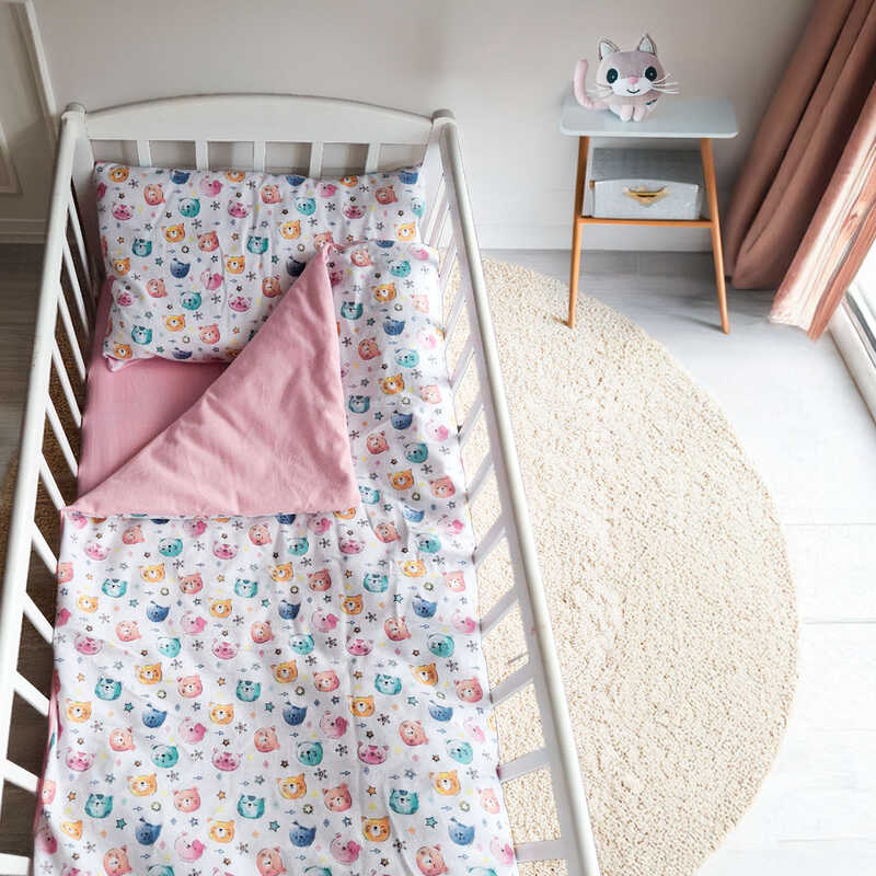 гр Змінний комплект постільної білизни “Котеня“ 22043 (1) тканина ФЛАНЕЛЬ, розмір 120*60 см “Bimbo“