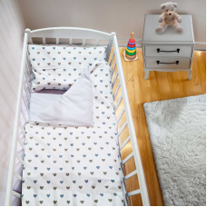 гр Змінний комплект постільної білизни “Серце“ 73708 (1) тканина ФЛАНЕЛЬ, розмір 120*60 см “Bimbo“