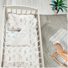 гр Змінний комплект постільної білизни “Тварини“ 96998 (1) тканина РАНФОРС, розмір 120*60 см “Bimbo“