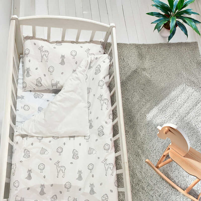 гр Змінний комплект постільної білизни “Тварини“ 96998 (1) тканина РАНФОРС, розмір 120*60 см “Bimbo“