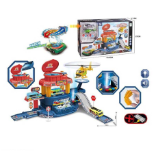 Автомийка 660 a-319 (18/2) звуки, підсвічування, металопластикова машинка, змінює колір від тепла, механічний підіймач, гелікоптер, наліпки, в коробці