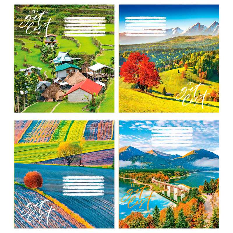 гр Зошит “На природі“ 96 арк., 96-К-922 клітинка, ЦІНА ЗА 8 ШТУК В УПАКОВЦІ (1) ВИДАЄТЬСЯ МІКС ВИДІВ