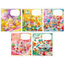 гр Зошит “Школярик“ 012-3454С 12 арк.,глітер, у косу лінію ЦІНА ЗА 30 ШТУК В УПАКОВЦІ (1) ВИДАЄТЬСЯ МІКС ВИДІВ