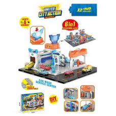 Автомийка SK 6604 (18) звук, підсвічування, 2 машинки, рухливі елементи, наліпки, в коробці