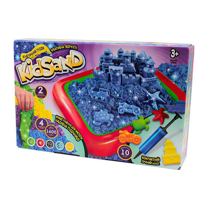гр Кінетичний пісок “KidSand“ 1600г + пісочниця KS-02-01 U (5) “Danko Toys“ гр Кінетичний пісок “KidSand“ 1600г + пісочниця KS-02-01 U (5) “Danko Toys“