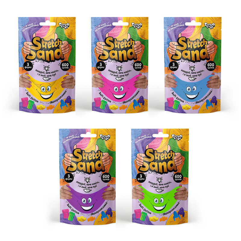 гр Кінетичний пісок “Stretch sand“ STS-04-01U (8) пакет 600г “Danko Toys“