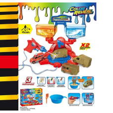 Автомийка SK 772 X (36) 2 металопластикові машинки, змінюють колір, рухливі елементи, водяний пістолет, піпетка для водички, в коробці