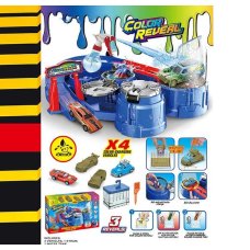 Автомийка SK 773 S (20) 4 металопластикові машинки, змінюють колір, рухливі елементи, пульверизатор, піпетка для водички, в коробці