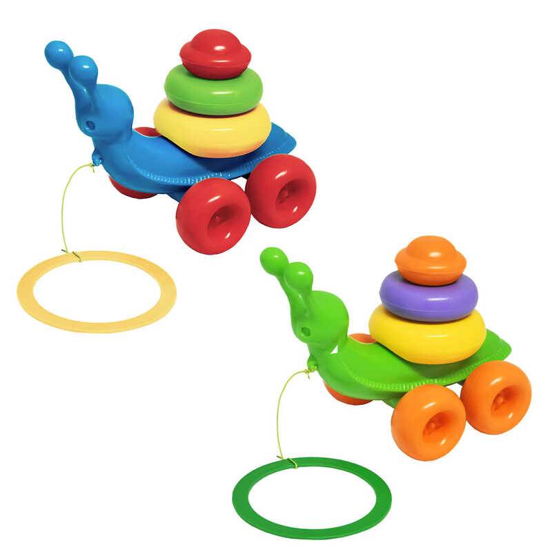 гр Каталка з пірамідкою “Равлик“ 39770 (15) 2 кольори, “Tigres“, 8 елементів