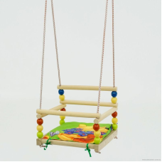 гр Гойдалки підвісні 259 (10) м“яке сидіння, пластик-дерево бук