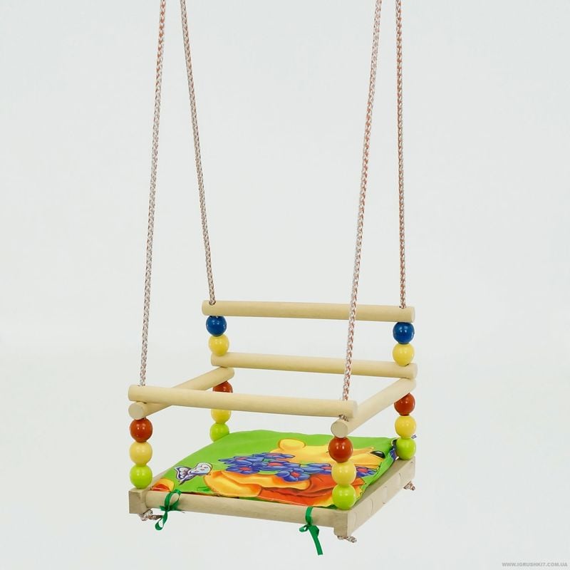 гр Гойдалки підвісні 259 (10) м“яке сидіння, пластик-дерево бук