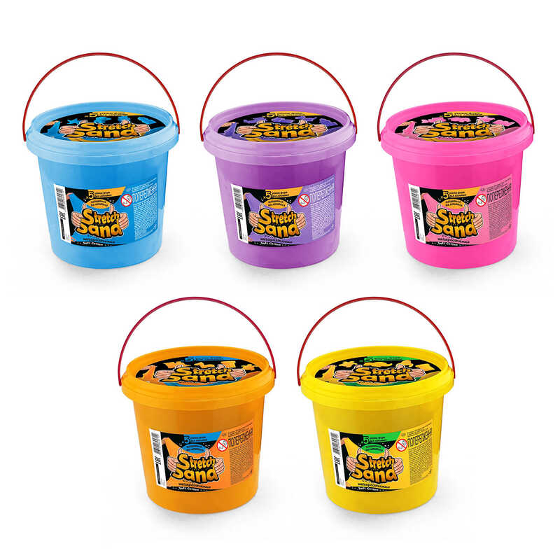 гр Кінетичний пісок “Stretch Sand“ STS-01-01U 700 р.  (12) ЦІНА ЗА 1 ШТУКУ, 6 кольорів, “Danko Toys“