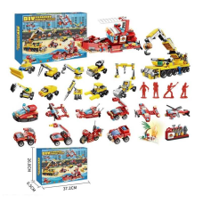 Адвент-календар W 02 (18) 24 віконця, конструктор, будівельна та пожежна техніка, в коробці