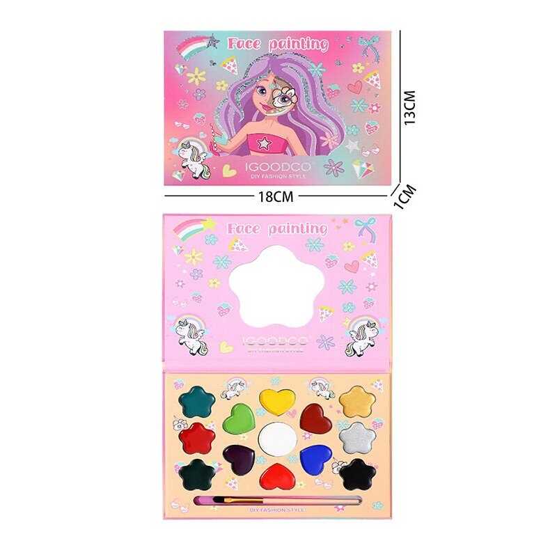 Аквагрим IG 3003 (192) палетка, 13 кольорів, дзеркальце, пензлик, у плівці