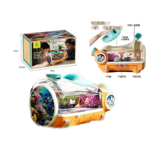 Акваріум NQ 001 (6) підсвічування, компресор, від вбудованого акумулятора/від мережі, кабель type-c, збільшувальна лінза, сачок, аксесуари, в коробці