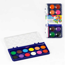 Акварельні фарби C 62069 (144) 12 кольорів, пензлик, в плівці