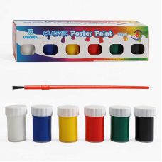 Гуаш C 72042 (144) 6 кольорів, пензлик, в коробці