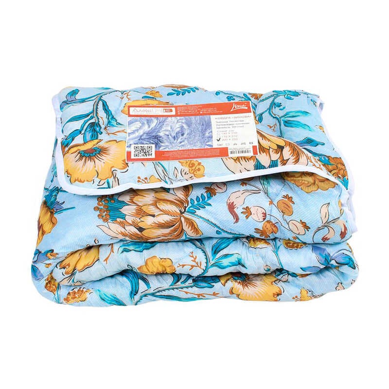 гр Ковдра зимова 200х210см 2020087 (1) євро-розмір, Тканина: поліестер, наповнювач: синтепон. Щільність: 350г/м2 Homefort