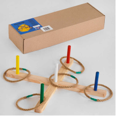 гр Кільцекид дерев“яний розбірний К-011 (1) “Ігруша“, 5 джгутиків, в коробці