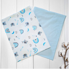 гр Комплект пелюшок “Ведмедик та веселка“ 92771  (1) 2шт в комплекті,  тканина ФЛАНЕЛЬ premium, розмір 100*80 см “Bimbo“