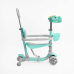 Самокат 5в1 P-67303 (1) Best Scooter, з ДОП. КОЛЕСАМИ, захисний бампер, PU колеса зі світлом, в коробці
