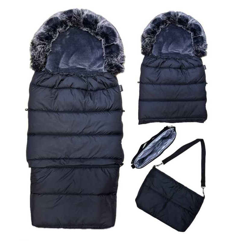 гр Конверт-трансформер на хутрі “Arctic“ 2в1 206987 (1) колір чорний, в сумці