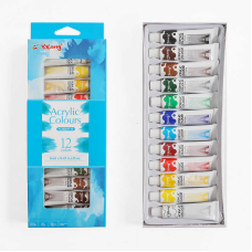 Акрилові фарби C 72697 (120) 12 кольорів, в коробці