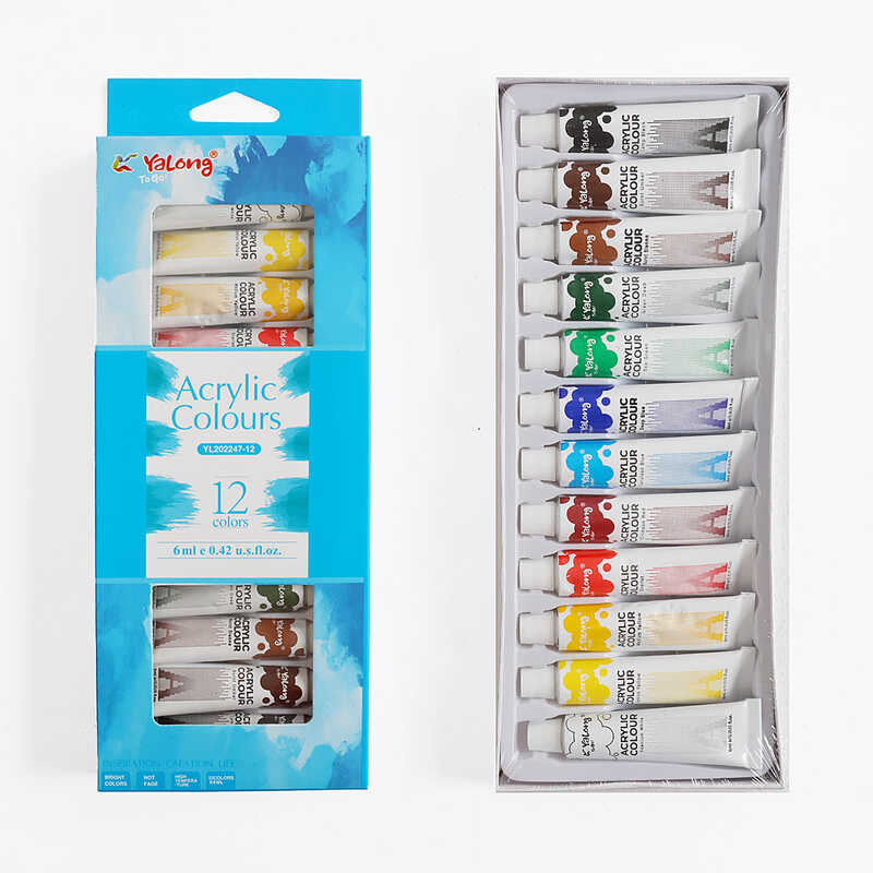 Акрилові фарби C 72697 (120) 12 кольорів, в коробці