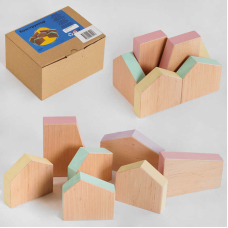 гр Конструктор дерев“яний КP-018 (1) “Ігруша“, “Геометричні форми“, 7 деталей, логічний, в коробці