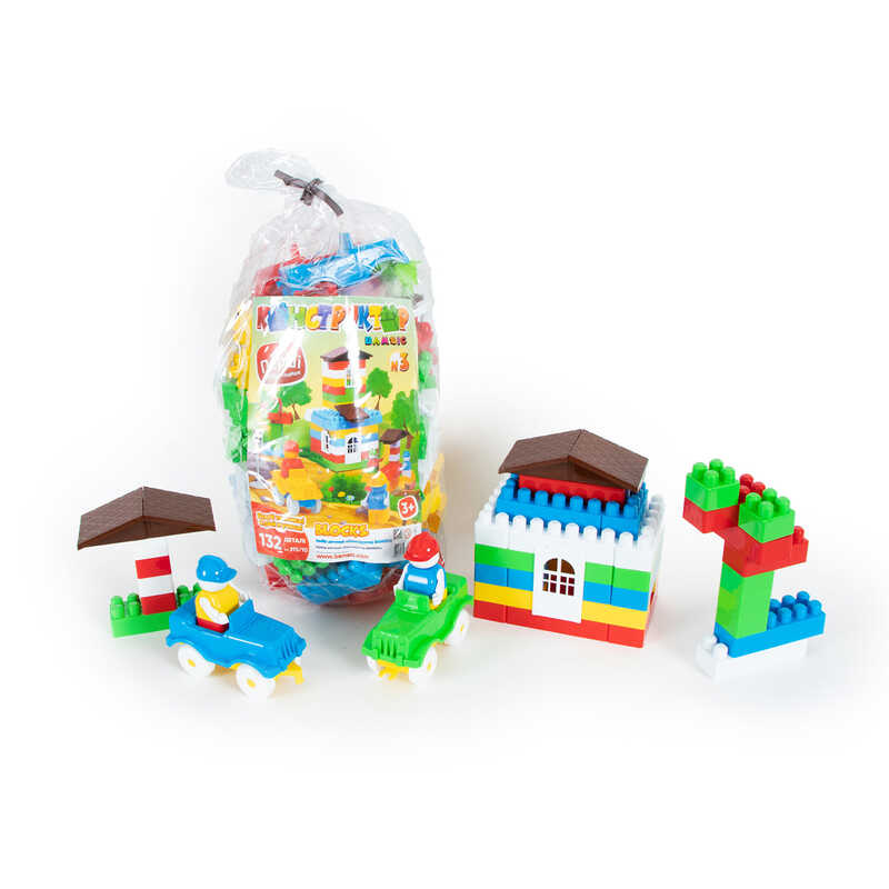 гр Конструктор №3 115/10 (10) “BAMSIC“ 132 деталі, у пакеті