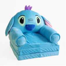 гр Крісло розкладне м’яке “Синій прибулець“ дитяче К38570 (1) 50х38х43 см, у розкладеному вигляді - 120 см