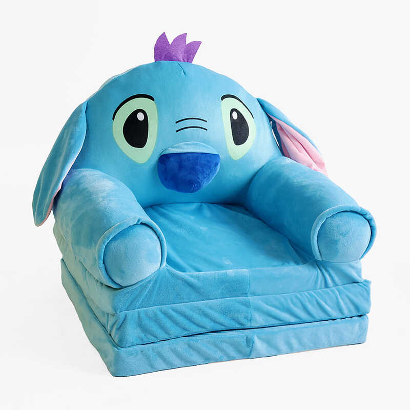 гр Крісло розкладне м’яке “Синій прибулець“ дитяче К38570 (1) 50х38х43 см, у розкладеному вигляді - 120 см