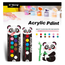 Акрилові фарби C 72705 (80) 12 кольорів, пензлик, на листі