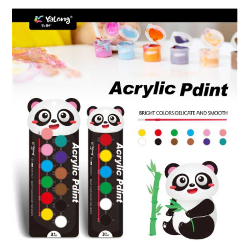 Акрилові фарби C 72705 (80) 12 кольорів, пензлик, на листі Акрилові фарби C 72705 (80) 12 кольорів, пензлик, на листі