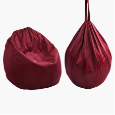 гр Крісло-мішок “Груша“ 36867 колір бордовий (1)  чохол — меблевий велюр, наповнювач — пінопластові кульки, внутрішній чохол,  в пакеті