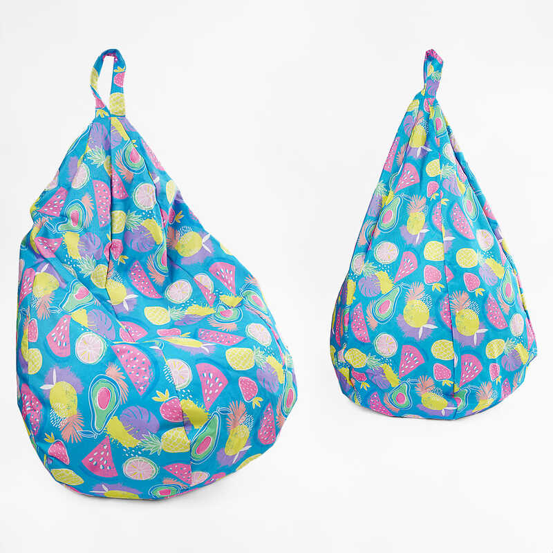 гр Крісло-мішок дитяче “Груша“ Д27336 “Фрукти“ (1) висота у підвішеному положенні 88 см, знімний водонепроникний чохол, в плівці