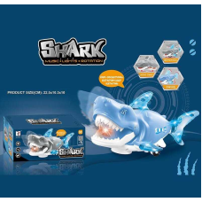 Акула музична ZR 186 (96/2) підсвічування, пісня англійською, колесо вільного ходу, рухає плавниками, хвостом та головою, в коробці