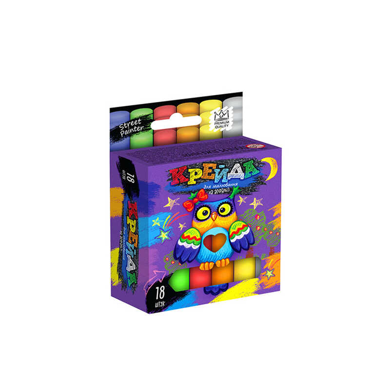 гр Крейда для малювання MEL-02-04U 18 шт. УКР. (24) “Danko Toys“