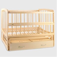 гр Ліжечко дерев. маятник + шухляда - відкидний, “Комета“ С-96867 (1) вільха - колір слонова кістка