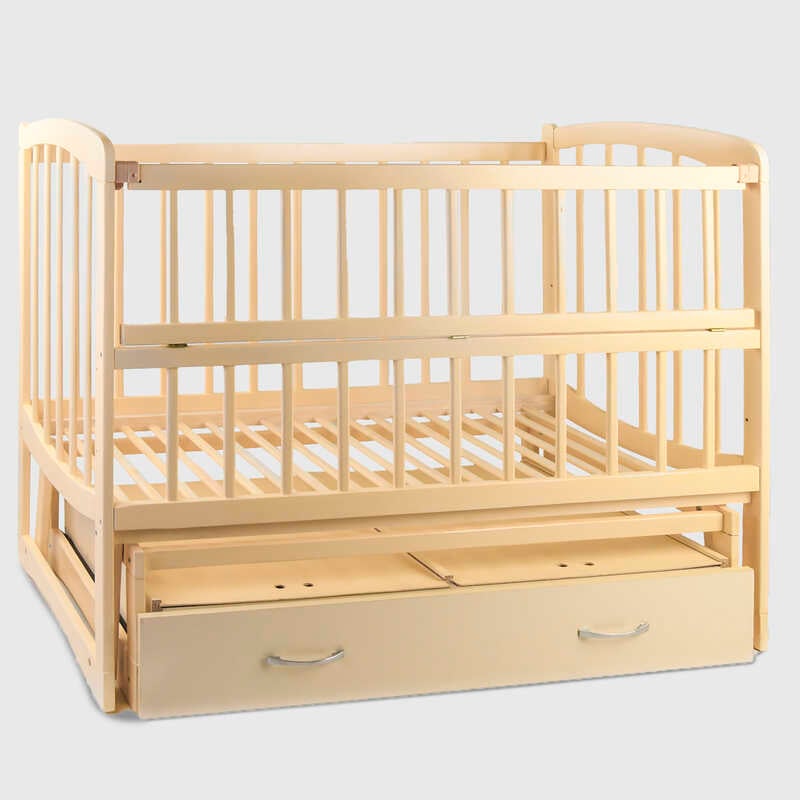 гр Ліжечко дерев. маятник + шухляда - відкидний, “Комета“ С-96867 (1) вільха - колір слонова кістка