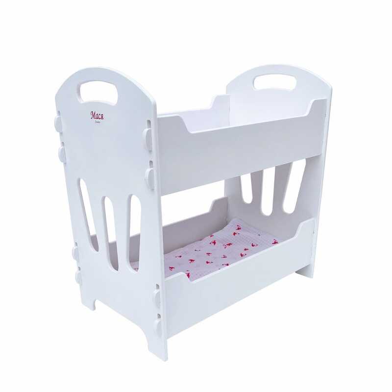 гр Ліжечко для ляльок двоярусне 8002 БІЛА (1) “МАСЯ“ в коробці