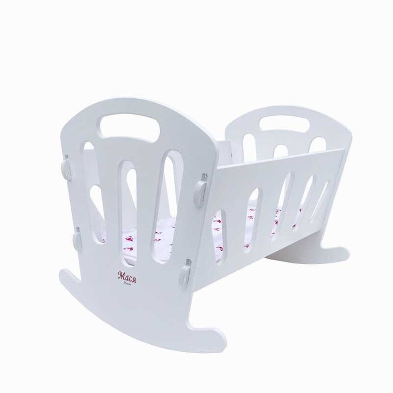 гр Ліжечко для ляльок 8001 (1) біле ТМ “Мася“ в коробці