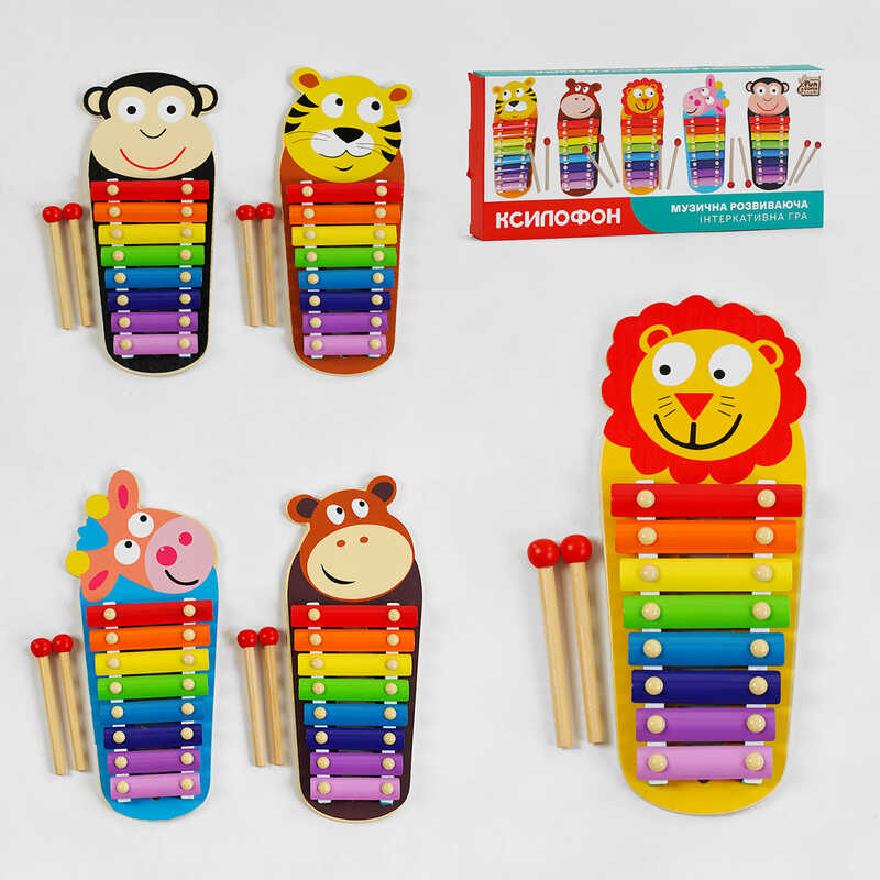 гр Ксилофон 77678 (40) “4FUN Game Club Wood“, 4 види, в коробці