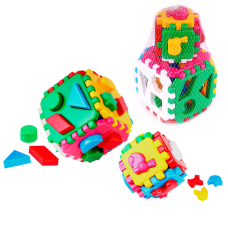 гр Куб “Розумний малюк 1+1“ 1899 (15) “Technok Toys“, по 6 граней, тварини та геометричні фігури, 22см, у сітці